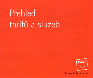 náhled ceníkové brožury mobilního operátora Oskar